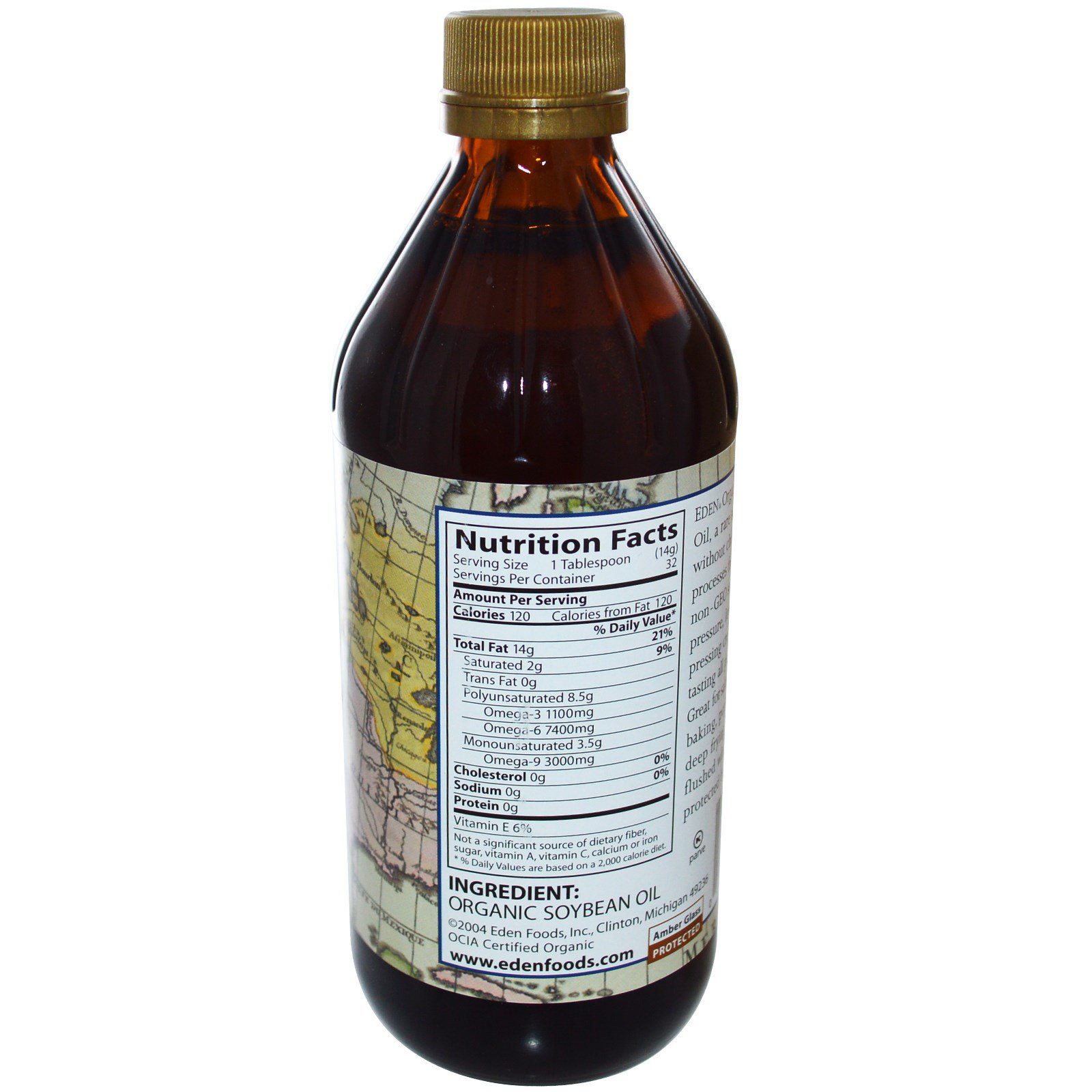 Eden Foods, Organic Soybean Oil, Unrefined, 16 fl oz (473 ml) iHerb