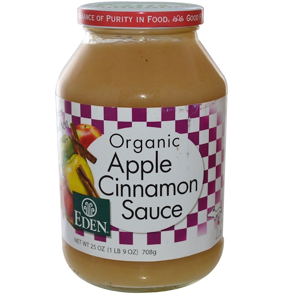 Eden Foods, Organic, Apple Cinnamon Sauce, 25 oz (708 g) (Discontinued Item) 