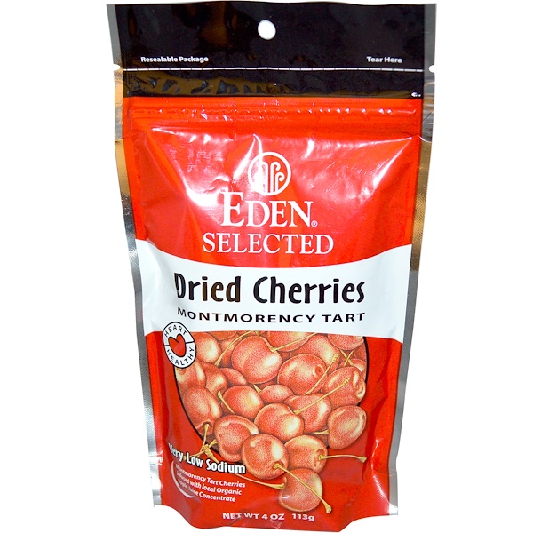 Eden Foods, Selected, Dried Cherries Montmorency Tart, 4 oz (113 g) iHerb