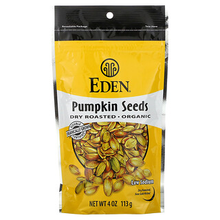 Eden Foods, Organic, Semillas de Calabaza, Secas y Horneadas, 4 oz (113 g)