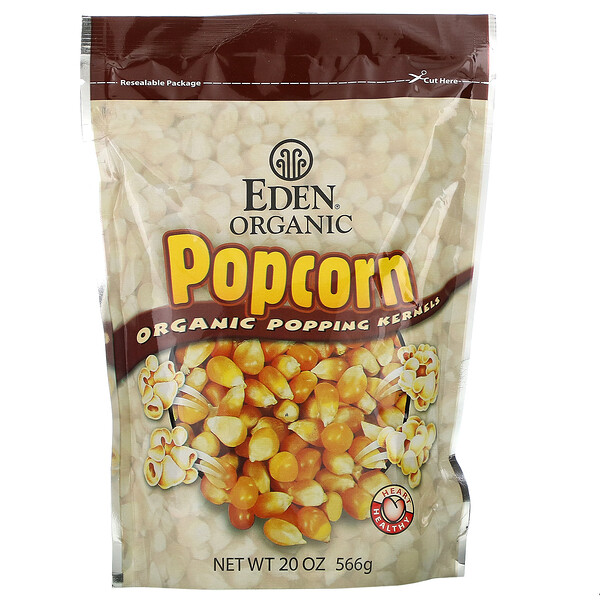 Popcorn, Organic Popping Kernels, 20 oz (566 g)