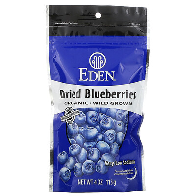 Купить Eden Foods Органическая сушеная голубика, 113 г (4 унции)