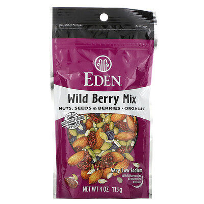Eden Foods Organic смесь лесных ягод орехи семена и ягоды 113 г (4 унции)