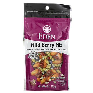 Eden Foods, عضوي، خليط التوت البري، ومكسرات، والتوت والبذور، 4 أونصة (113 جم)