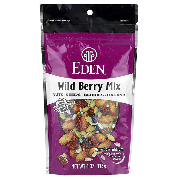 Eden Foods Wild Berry Mix, Nuts, Seeds & Berries, 4 oz (113 g)