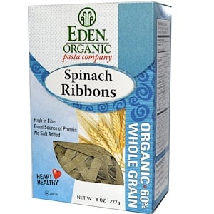 Отзывы о Эдэн Фудс, Organic, Spinach Ribbons, 8 oz (227 g)