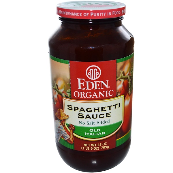Eden Foods, Organic Spaghetti Sauce, Old Italian, 25 oz (709 g) (Discontinued Item) 