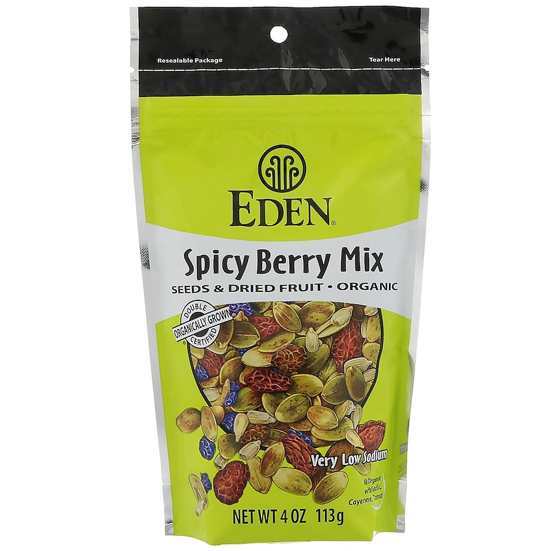 Eden Foods, Organic, Seeds & Dried Fruit, Spicy Berry Mix, 4 oz (113 g
