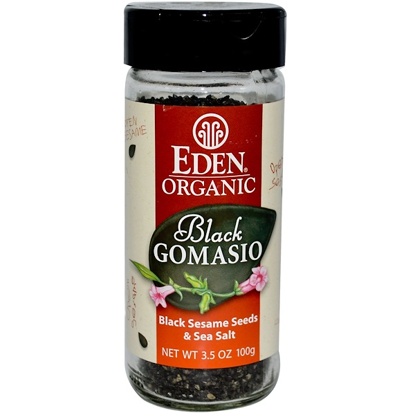 Eden Foods, Organic Black Gomasio, Black Sesame Seeds & Sea Salt, 3.5