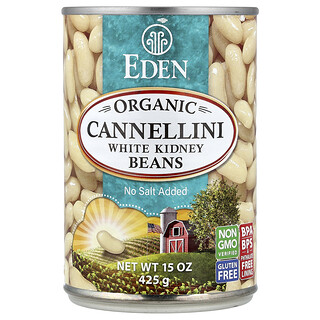 Eden Foods, Organic Cannellini White Kidney Beans, 15 oz (425 g)