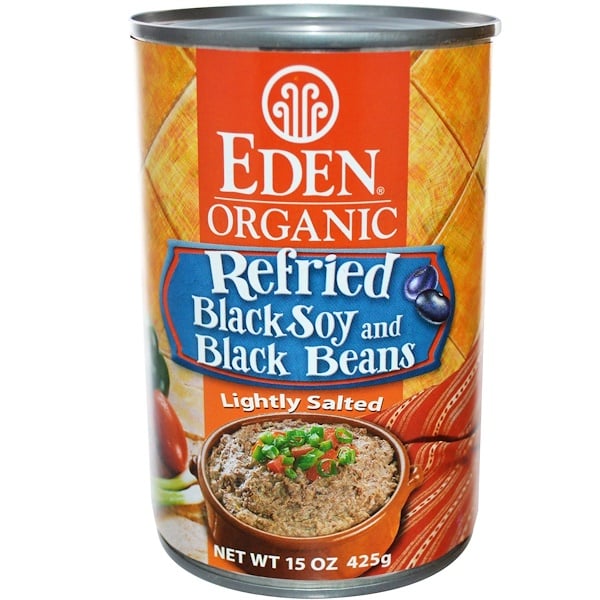 Eden Foods, Organic Refried Black Soy and Black Beans, 15 oz (425 g) (Discontinued Item) 