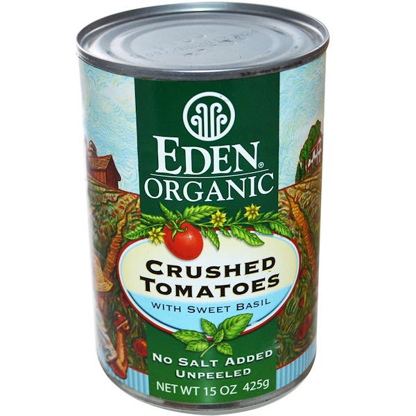 Eden Foods, Organic, Crushed Tomatoes, with Sweet Basil, 15 oz (425 g) (Discontinued Item) 