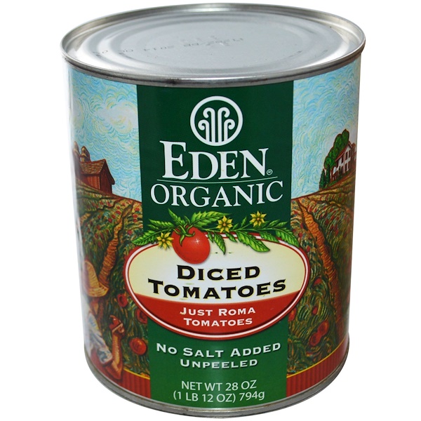 Eden Foods, Organic Diced Tomatoes, Just Roma Tomatoes, 28 oz (794 g) (Discontinued Item) 