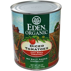 Отзывы о Эдэн Фудс, Organic Diced Tomatoes, Just Roma Tomatoes, 28 oz (794 g)
