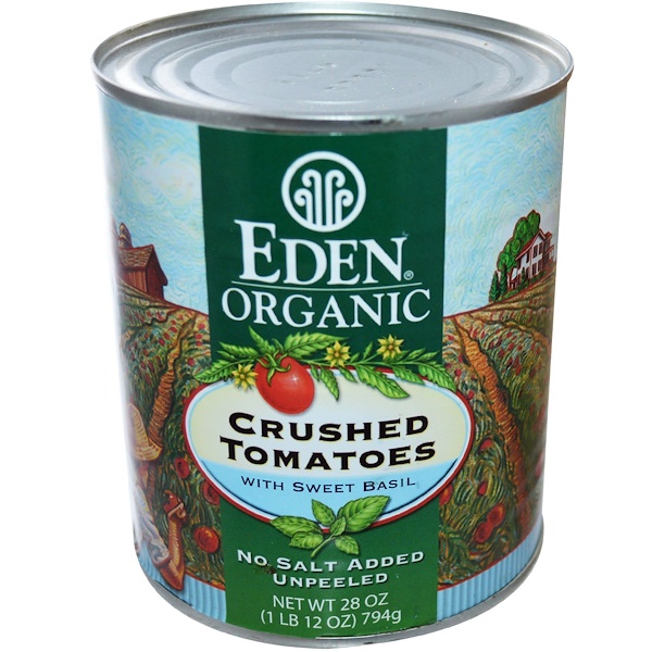 Eden Foods, Organic Crushed Tomatoes with Sweet Basil, 28 oz (794 g) (Discontinued Item) 