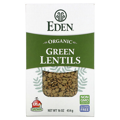 Eden Foods Organic, зеленая чечевица, 16 унций (454 г)