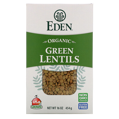 Купить Eden Foods Organic, зеленая чечевица, 16 унций (454 г)