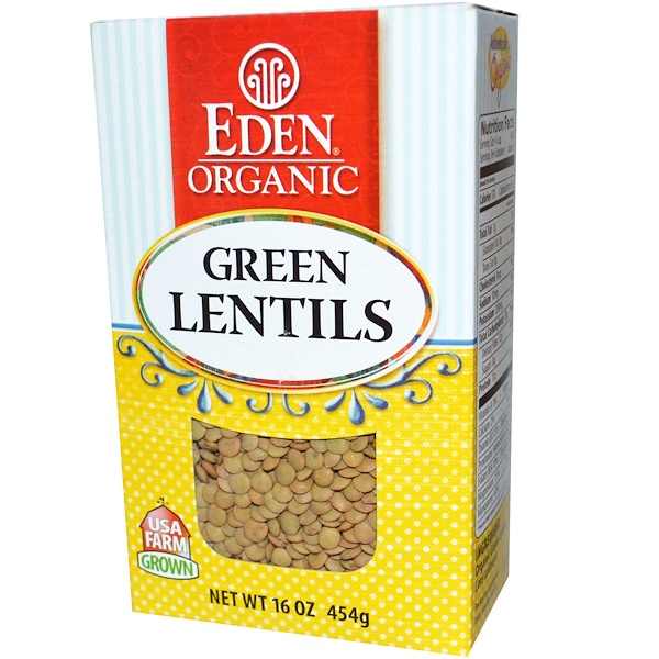 Eden Foods, オーガニック, グリーンレンズ豆, 16 oz (454 g)