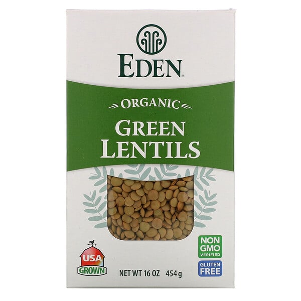 Eden Foods‏, العدس الأخضر العضوي، 16 أُونْصَة (454 جم)