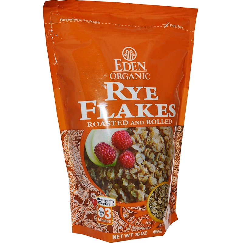 Eden Foods Organic Rye Flakes Roasted And Rolled 16 Oz 454 G Iherb