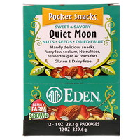 Pocket Snacks, Quiet Moon, орехи, семечки, сушеные фрукты, 12 пакетиков, 1 унция (28,3 г) каждый - изображение