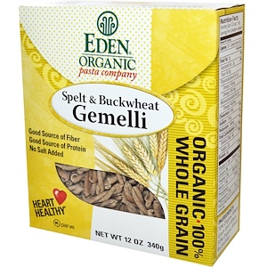 Эдэн Фудс, Organic Spelt & Buckwheat Gemelli, 12 oz (340 g) отзывы