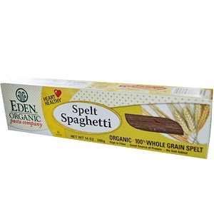 Отзывы о Эдэн Фудс, Organic Spelt Spaghetti, 100% Whole Grain, 14 oz (396 g)