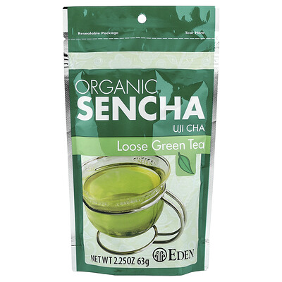 Eden Foods, Organic Sencha, Uji Cha, Loose Green Tea, 2.25 oz (63 g)