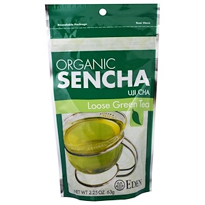 Эдэн Фудс, Organic Sencha, Uji Cha, Loose Green Tea, 2.25 oz (63 g) отзывы покупателей