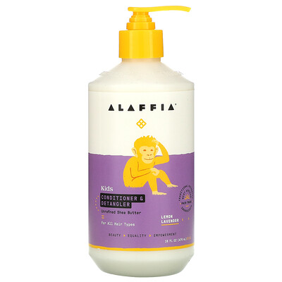 Alaffia детский кондиционер для легкого расчесывания, лимон и лаванда, 476 мл (16 жидк. унций)