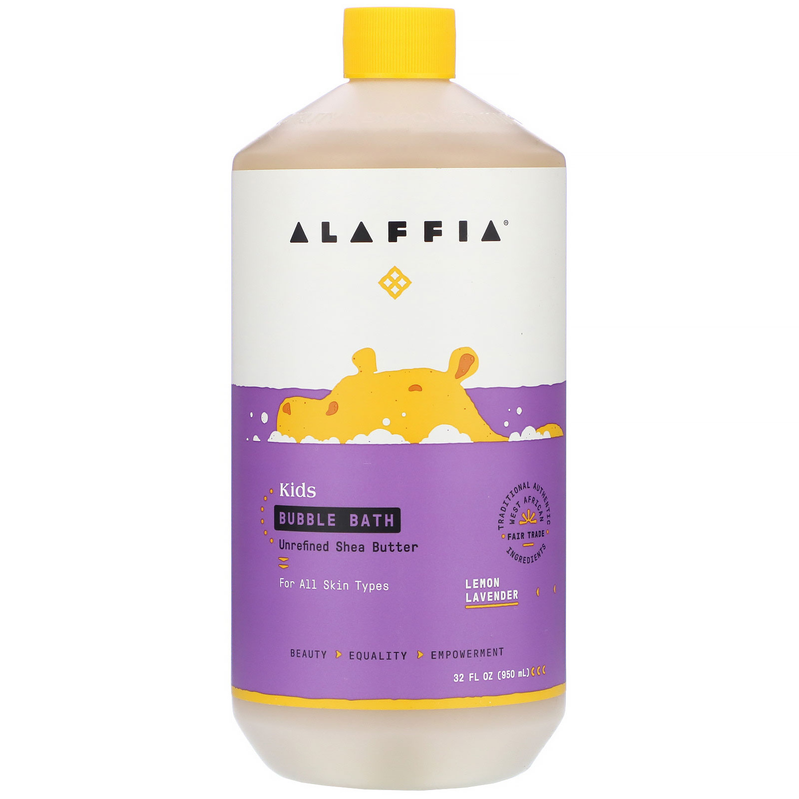Alaffia, Kids Bubble Bath, Lemon 