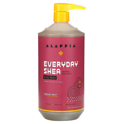 Alaffia Everyday Shea, гель для душа с маслом ши и маракуйей, 950 мл (32 жидк. унции)