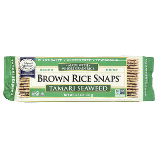 Edward & Sons, Brown Rice Snaps®, Tamari Seaweed, 3.5 oz (100 g)