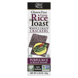 Edward & Sons, Exotic Rice Toast™, Whole Grain Crackers, Purple Rice & Black Sesame, 2.25 oz (65 g)