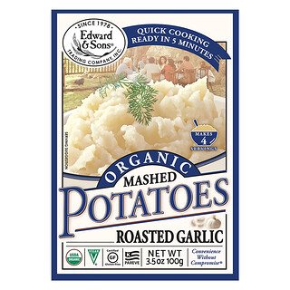 Edward & Sons, Organic Mashed Potatoes, Roasted Garlic, 3.5 oz (100 g)