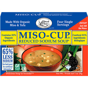 Эдвард энд Санс, Miso-Cup, Reduced Sodium Soup, 4 Single Serving Envelopes, 7.2 g Each отзывы покупателей