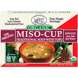 Edward & Sons, Органический мисо-суп, традиционный суп с тофу 4 пакетика по 1 порции, 9 г каждый отзывы
