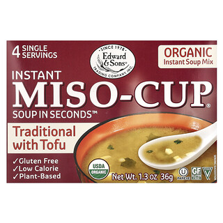 Edward & Sons, Instant Miso-Cup, Traditioneel met Tofu, 4 porties, 36 g