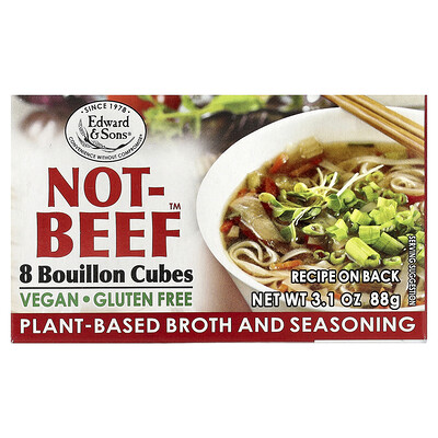 Product Image for Edward & Sons, Not-Beef Bouillon Cubes, 8 Cubes, 3.1 oz (88 g)