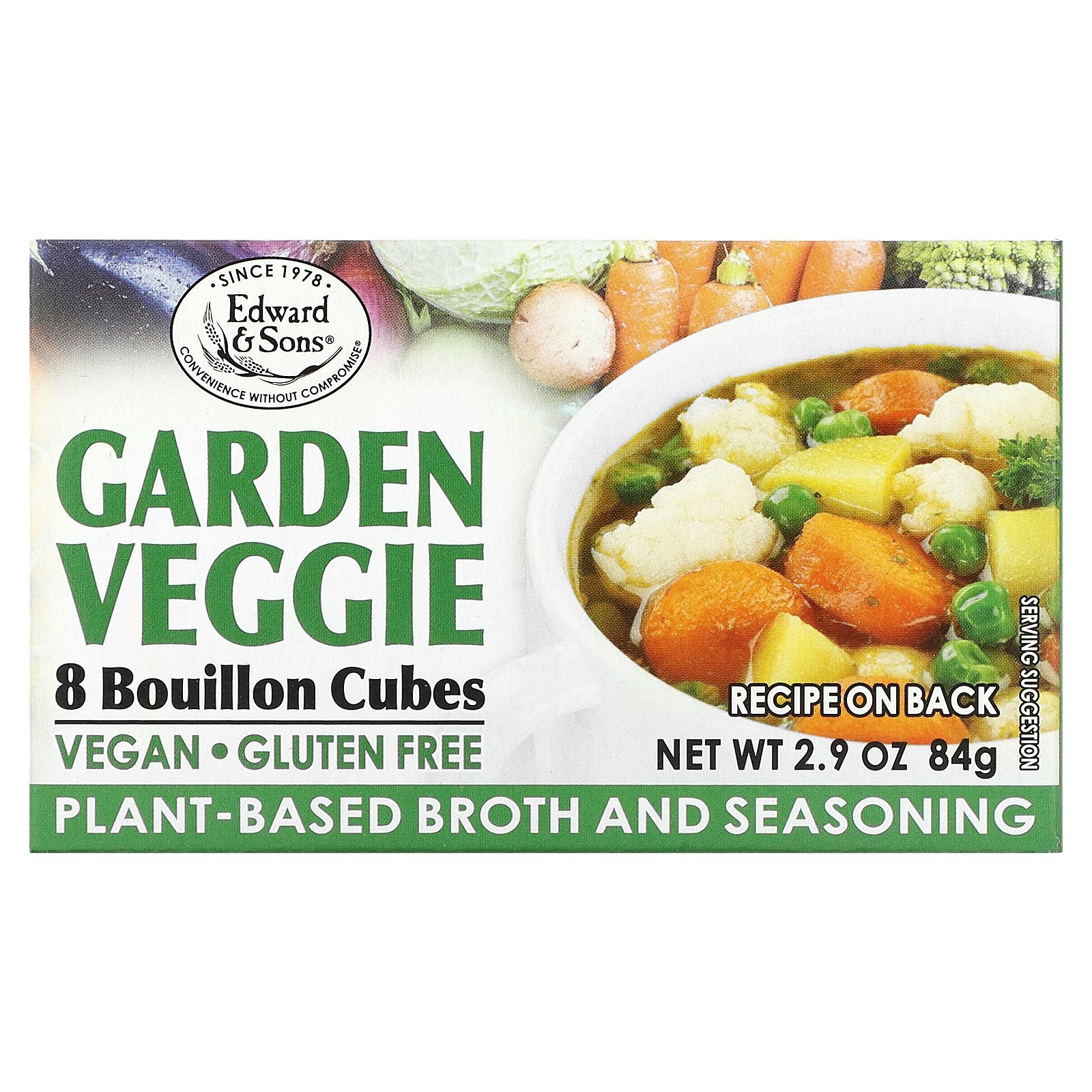 Edward Sons Garden Veggie 【全商品オープニング価格特別価格】 8 人気商品の Bouillon Cubes
