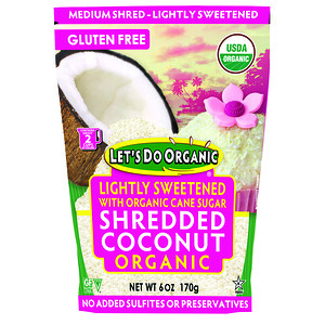 Отзывы о Эдвард энд Санс, Let's Do Organic, Organic Shredded Coconut, Lightly Sweetened, 6 oz (170 g)