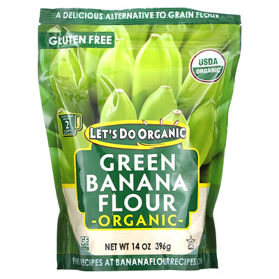 Edward s Do Organic, органическая мука из зеленых бананов, 14 унц. (396 г)
