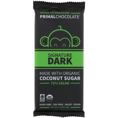

Evolved Chocolate PrimalChocolate, Фирменный темный, 72% какао, 2,5 унций (71 г)
