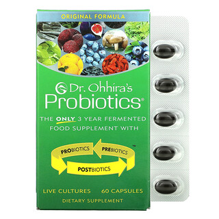 Dr. Ohhira's, Probiotics, добавка с пробиотиками, оригинальная рецептура, 60 капсул