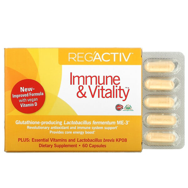 Reg'Activ, Immune & Vitality, 60 Capsules