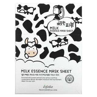 Esfolio, Milk Essence Beauty Sheet Mask, 10 Sheet Masks, 0.85 fl oz (25 ml) Each