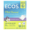 Earth Friendly Products, Ecos®, Φύλλα απορρυπαντικού ρούχων με φυτική ενέργεια, λεβάντα βανίλια, 50 φύλλα