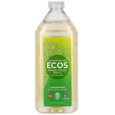 Купить Earth Friendly Products Ecos, мыло для рук, лемонграсс, 946 мл (32 жидк. Унции)