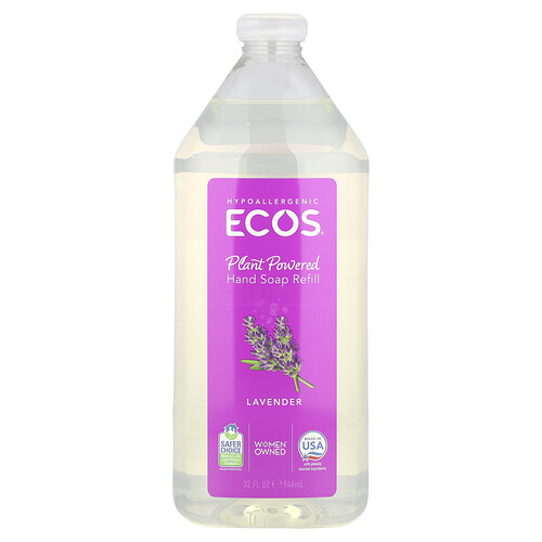 Ecos, Ecos®, Plant Powered Hand Soap Refill, Lavender, 32 fl oz (946 ml)