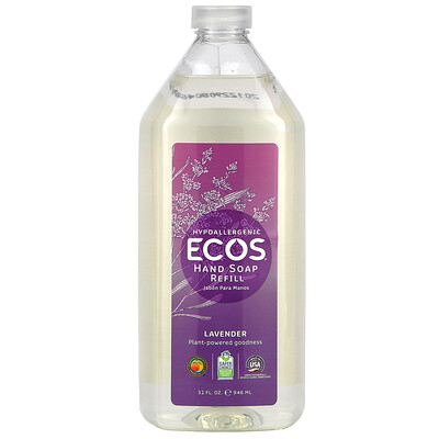 Купить Earth Friendly Products Ecos, запасное мыло для рук, лаванда, 946 мл (32 жидк. Унции)
